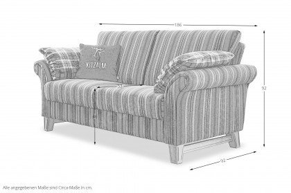 Jochberg von Schröno - Einzelsofa dunkelgrau-beige gestreift