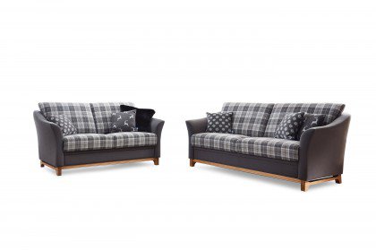 Schwarzensee von Schröno - Sofagarnitur dunkelgrau-kleinkariert