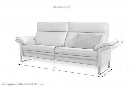 LuccaL-E18 von Erpo Polstermöbel - Eckgarnitur links pearl