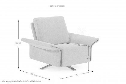 Modena-LE18 von Erpo Polstermöbel - Polstergarnitur aqua