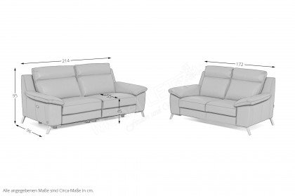 Roby von Calia Italia - Ledersofa visone