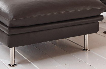 Porto von Erpo Polstermöbel - Ledergarnitur links dunkelbraun