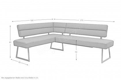 4183 Aventus K+W Polstermöbel - Eckbank in Grau