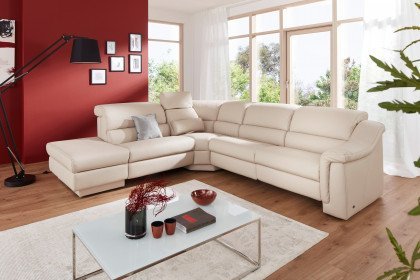 1301 von Himolla - Ledersofa Ausführung links latte