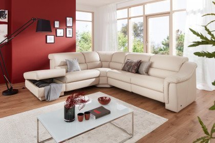 1301 von Himolla - Ledersofa Ausführung links latte