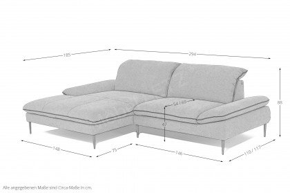 15450 Enjoy & More von Willi Schillig - Ecksofa links grey