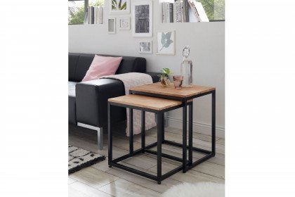 Sakura von A Better Place - Couchtisch-Set Asteiche/ Metallrahmen schwarz
