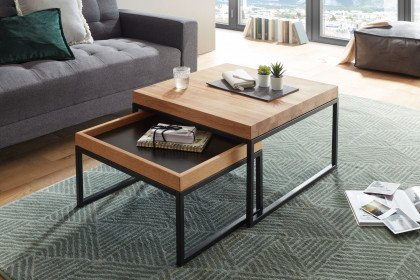 Lubao von A Better Place - Couchtisch-Set Asteiche und Metall