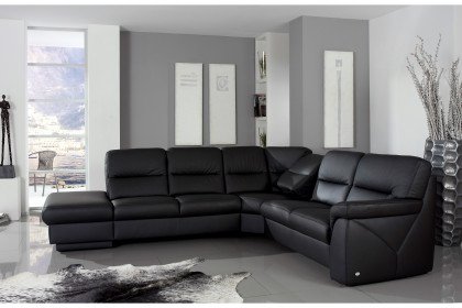 1101 von Himolla - Ledergarnitur schwarz