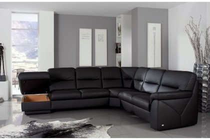 1101 von Himolla - Ledergarnitur schwarz