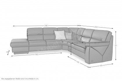 1101 von Himolla - Ledergarnitur schwarz