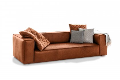 18050 Around the Block von Willi Schillig - Ledersofa cognac