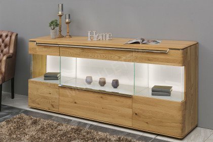 Vedua von Hülsta - Sideboard Eiche inklusive Glasrückwand