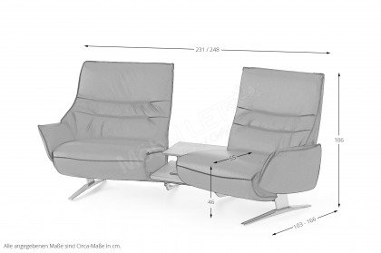 4905 von Himolla - Trapez-Sofa espresso