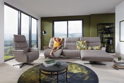 4050 von Himolla - Ledersofa Ausführung rechts eisen