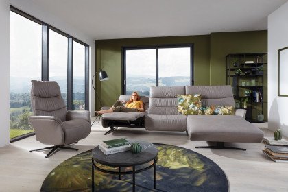 4050 von Himolla - Ledersofa Ausführung rechts eisen