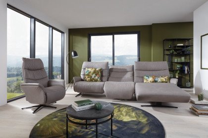 4050 von Himolla - Ledersofa Ausführung rechts eisen