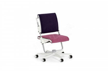 Scooter 15 von moll - Schreibtisch-Stuhl mit zweifarbigem Bezug pink-lila