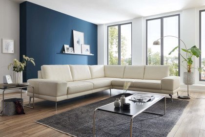 PN-EM20061 von Polinova - Ledergarnitur Variante links weiß