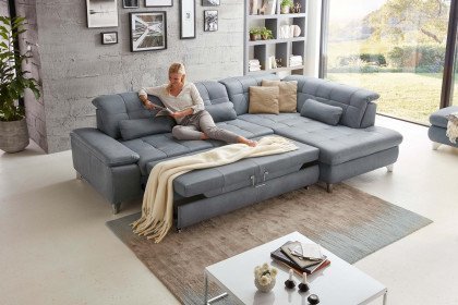 PN-IN18012 von Polinova - Ledersofa Ausführung rechts steel