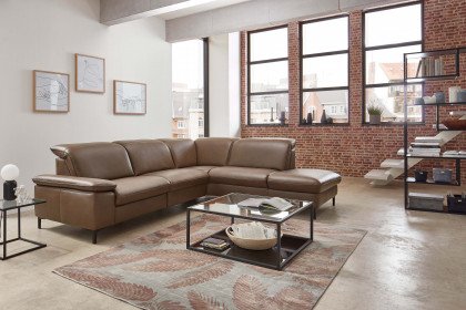 PN-EM20091 von Polinova - Ledersofa Variante rechts stone