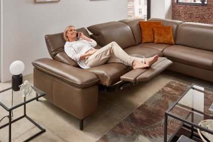 PN-EM20091 von Polinova - Ledersofa Variante rechts stone