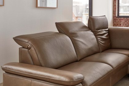 PN-EM20091 von Polinova - Ledersofa Variante rechts stone