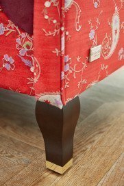 Ferrara von Schröno - Polstersofa rot gemustert