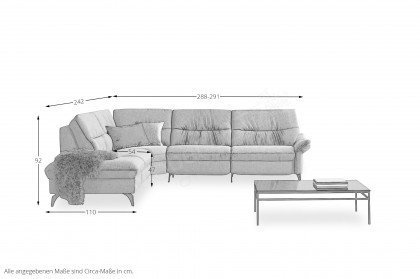 1175 von Himolla - Ecksofa Ausführung links grey