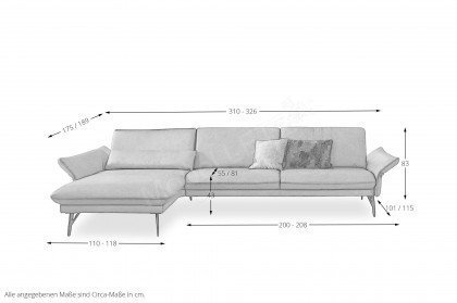 1928 von Himolla - Ledersofa Ausführung links mais