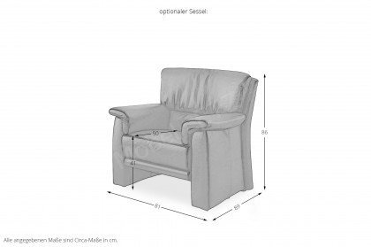 9002 von Himolla - Leder-Ensemble campari