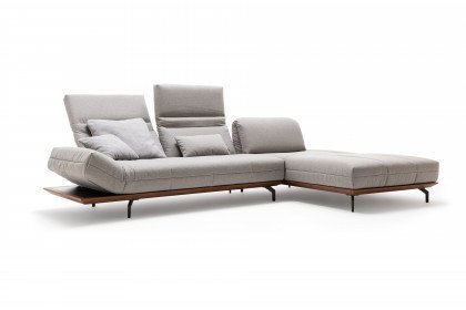 CR.420 von creation by Rolf Benz - Eckgarnitur Ausführung rechts platingrau