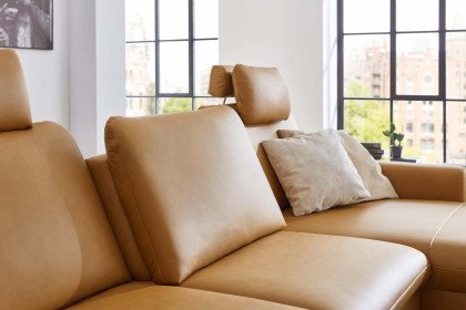 PN-EM20028 von Polinova - Ledersofa Variante rechts kurkuma