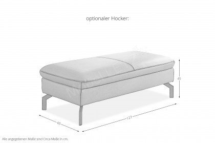 PN-EM20028 von Polinova - Ledersofa Variante rechts kurkuma