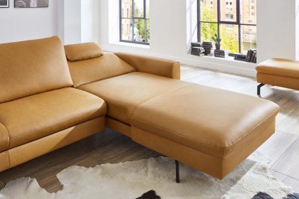 PN-EM20028 von Polinova - Ledersofa Variante rechts kurkuma