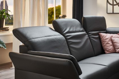 PN-EM21059 von Polinova - Ledersofa Variante rechts anthrazit