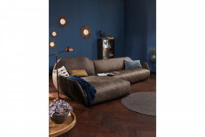 CR.480 von creation by Rolf Benz - Ecksofa links braungrau