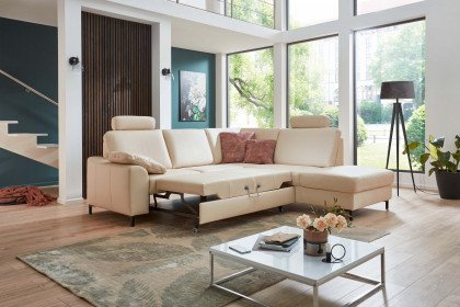 PN-EM21079 von Polinova - Ledersofa Variante rechts ecru