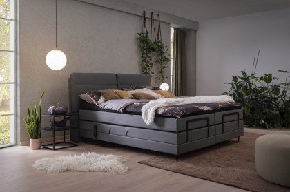 Cometa von ADA Mindful Living - Boxspringbett grau mit Motor