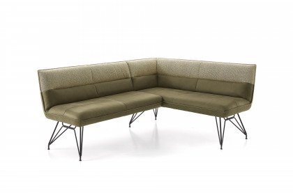 KOINOR Smile - Eckbank in Grün & Mattschwarz