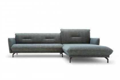 hs.430 von hülsta sofa - Eckgarnitur rechts saphierblau-steingrau