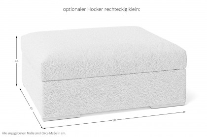 Opera-LE22 von Schröno - Ecksofa rechts orange-beige gemustert