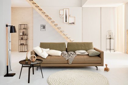hs.414 von hülsta sofa - Einzelsofa graubeige-olivgrün