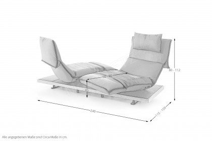 KOINOR Edit 4 - Ledersofa chilli