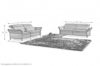 1065 von Himolla - Ledergarnitur zigarre