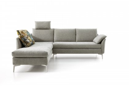 KOINOR Famous - Ecksofa Ausführung links grau