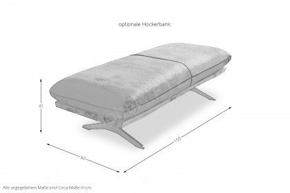 KOINOR Marilyn - hochwertige Ledergarnitur links chilli
