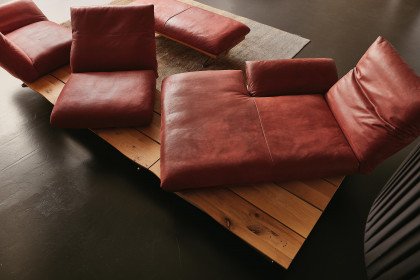 KOINOR Marilyn - hochwertige Ledergarnitur links chilli