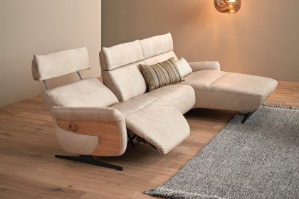 4150 von Himolla - Ledersofa Ausführung rechts elfenbein