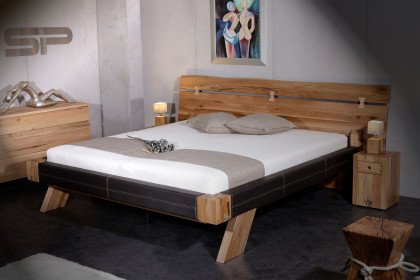 Das Neue Schweizer Bett von Sprenger - Polsterbett in Leder dunkelbraun